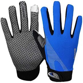 Touchscreen Cycling Gloves, Summer UV Protection Sun Gloves Non Slip Full Finger Driving Motorcycle Riding Gloves