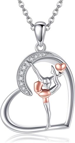 JERWLI 925 Sterling Silver Volin Necklace Music Girl Playing Violin Pendant Gifts For Violinists Women Girls in Saudi Arabia