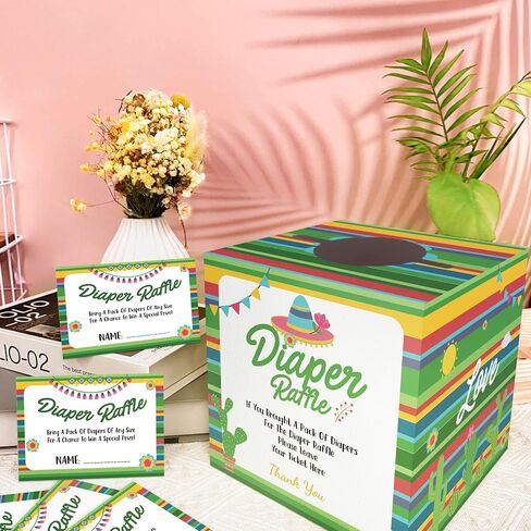 Excavator Diaper Raffle Tickets with Box, 1Diaper Raffle Box and 50Diaper Raffle Card,Diaper Raffle Tickets for Baby Shower,Diaper Party Raffle Insert Card for Baby Shower,Party Decoration Supplie in Kuwait
