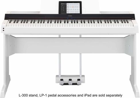 Yamaha PS500 88-key Smart Digital Piano w/Stream Lights Technology, PA500C Power Adapter and FC4A Sustain Pedal, Black in Saudi Arabia