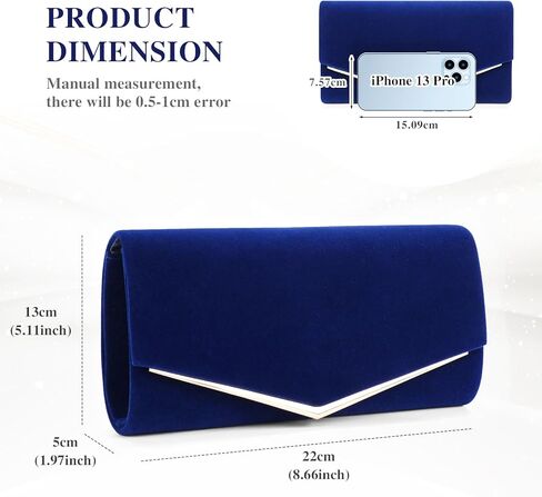 حقيبة يد نسائية للسهرة من Pinprin للسيدات وحفلات الزفاف وحفلات الزفاف ومحفظة للحفلات مع سلسلة قابلة للفصل in Kuwait