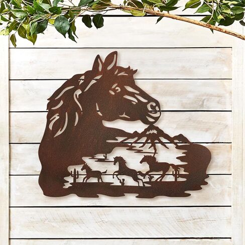 Waiu Metal wall art decor deer bear moose in the forest pine tree, 9.3inch set of 3 Rustic Concise Decoration Hanging for living room bedroom bathroom indoor outdoor, Lodge, Hunting, Cabin Wall Decor, in Saudi Arabia