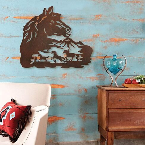 Waiu Metal wall art decor deer bear moose in the forest pine tree, 9.3inch set of 3 Rustic Concise Decoration Hanging for living room bedroom bathroom indoor outdoor, Lodge, Hunting, Cabin Wall Decor, in Saudi Arabia