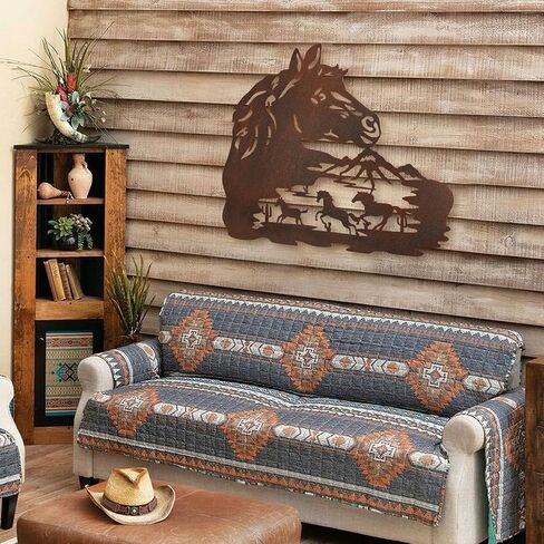 Waiu Metal wall art decor deer bear moose in the forest pine tree, 9.3inch set of 3 Rustic Concise Decoration Hanging for living room bedroom bathroom indoor outdoor, Lodge, Hunting, Cabin Wall Decor, in Saudi Arabia
