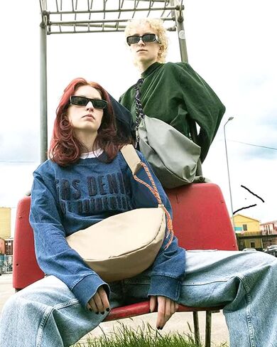 SEAFEW حقيبة هوبو رمادية للنساء والرجال محفظة كروس بودي حبال على ظهره حقائب يد للسيدات حقائب كتف أنيقة حقيبة الهلال حقيبة عبر الجسم حقائب عصرية صغيرة من النايلون حزمة مراوح ناعمة كاجوال in Kuwait