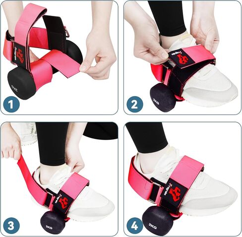 Fragraim Dumbbell Foot Attachment, Tibialis Trainer, Dumbbell Ankle Strap, Adjustable Ankle Leg Extension Strap for Strengthening HIPS, Legs, Knees and Calf, No Slipping, Strength Training in Saudi Arabia