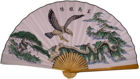 "Classic 35"" Oriental Feng Shui Wall Fan-Blue Horses" in Saudi Arabia