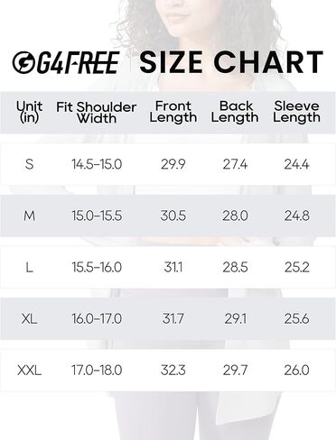 سترة نسائية G4Free UPF 50+ خفيفة الوزن مع جيوب وقمصان طويلة الأكمام مفتوحة من الأمام وسترات فضفاضة غير رسمية in Kuwait