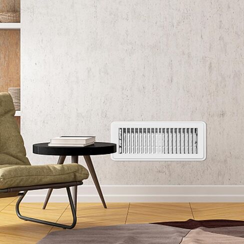 Gmurnai 4x10 Floor Vents Heavy Duty Floor Registers, Magnetic Floor Air Vent Covers 4 X 10 for Home Floor Wall Ceiling, Rust Proof Finish Registers Grilles & Vents (6, Black, 4x10 Inches) in Kuwait