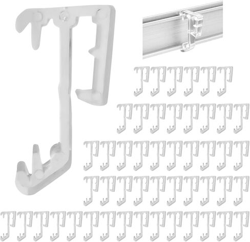 مشابك ستارة ستائرية صغيرة واحدة مقاس 1 بوصة من Amazing Drapery Hardware - شفافة، ثابتة للأشعة فوق البنفسجية، للخشب الأفقي أو الستائر الصغيرة - 30 قطعة in Kuwait