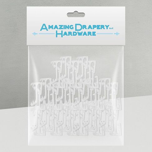 مشابك ستارة ستائرية صغيرة واحدة مقاس 1 بوصة من Amazing Drapery Hardware - شفافة، ثابتة للأشعة فوق البنفسجية، للخشب الأفقي أو الستائر الصغيرة - 30 قطعة in Kuwait