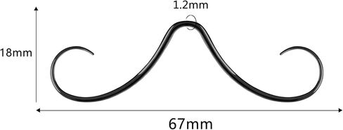 6ixGosh 14G/16G Mustache Septum Ring, 316L Surgical Steel Septum Mustache Nose Ring Piercing Jewelry, Septum Piercing Hanger in Saudi Arabia