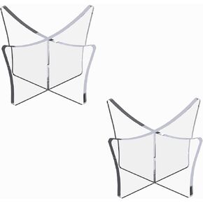 Acrylic Large Ball Stand Holder 4.7x2.6 Inch, 2-Pack Display Stand for Football Basketball Soccer, Clear Volleyball Rugby Case Rack
