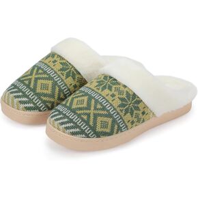 NineCiFun Women's Warm House Slippers Memory Foam House Fuzzy Cute Christmas Slippers Ladies Bedroom Slippers Gift For Women