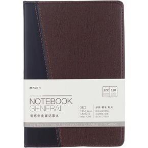 M&G Lined Journal Notebook 310 Pages, Medium A5 Leather Hardcover Notebooks, 5.5in x 8in Diary Ruled Thick Notebook for Writing Travel Business Office School Men Women (Black)