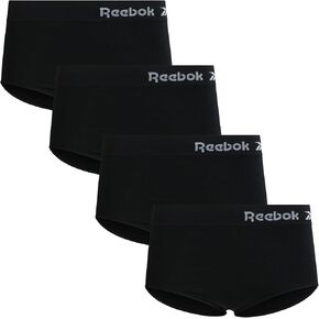 Reebok Women?s Underwear ? Seamless High Waist Brief Panties (4 Pack), Size Large, Rose Dust/Sharkskin/Black/Natural
