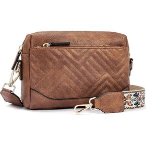 BOSTANTEN Crossbody Bags for Women Vegan Leather Purses Quilted Shoulder Handbags with Adjustable Shoulder Strap