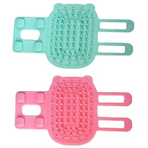 poutedy Pet Cat Dog Tickling Artifact，Hair Cleaning Scratching Brush Cats Dogs Self Massage Grooming Tickling Scratcher Comb 4 Pcs (2 Green+2 Pink) in Saudi Arabia
