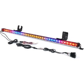 Xprite 30 بوصة LED Chase Strobe Light Bar، شريط إضاءة وامض للسلامة على الطرق الوعرة مع إشارة الانعطاف لفرامل التشغيل وأضواء عكسية لـ UTV Polaris RZR Can-am Yamaha Arctic Cat SXS 4x4 شاحنات SUV - RYWBR