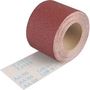 Shineboc Emery Cloth Roll 100 Grit Sandpaper 3.66 x 394 Inch Aluminum Oxide Abrasive Continuous Sandpaper Roll for Wood Furniture Metal Polished Glass Sanding Paper Sander Belts (100 Grit)