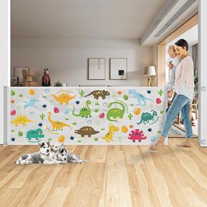 78 Inch Extra Wide Retractable Baby Gate for Large Opening Child Safety Indoor/Outdoor Retractable Mesh 34" Tall for Doorways, Stairs, Hallways, Gray