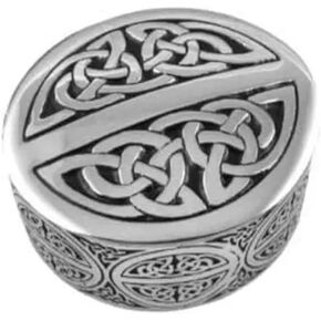 AE Williams Celtic Knot Jewelry Box English Pewter Square Celtic Box Keep Most Precious Small Trinkets Compact Size: 1.8" x 1.8" x 1"