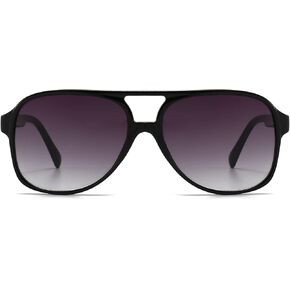 LASPOR Vintage Retro Sunglasses for Women and Men Large Frame Classic 70s Glasses Squared Aviator Shades UV400 Protection in Kuwait