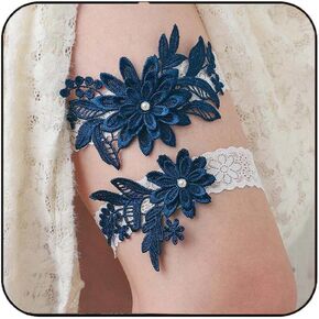 Latious Wedding Bride Garters Bridal Lace Garter Set Floral Leg Ring Garter Accessories for Women
