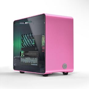 ElectroCookie Raspberry Pi 5 Case, Aluminum Mini Tower Case with Cooling Fan and Color Changing Ambient Light (Silver)