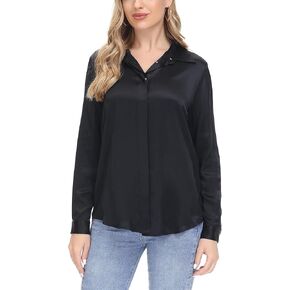 Women's Silk Blouse 100% Silk Long Sleeves Shirt