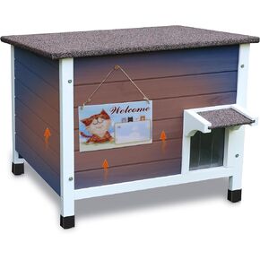 Rockever Outdoor Cat House, 100% Insulated Outdoor Cat Houses for Winter Outdoor Cat Houses for Feral Cats Weatherproof All-Round Foam Design