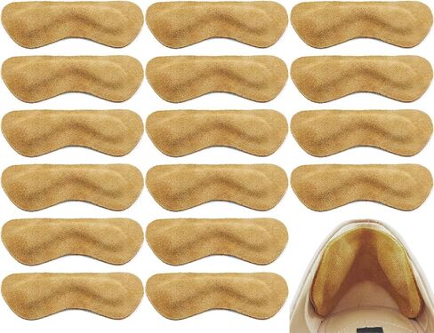 Space Lion Leather Heel Pads Liner Cushions,Heel Grips Inserts for Loose Shoes, Comfort,Prevent Heel Slip and Blister Hairpin Shape 0.2inch(5 Pairs, Khaki) in Saudi Arabia