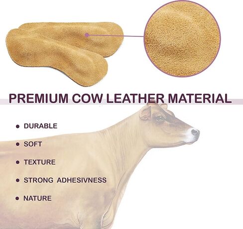 Space Lion Leather Heel Pads Liner Cushions,Heel Grips Inserts for Loose Shoes, Comfort,Prevent Heel Slip and Blister Hairpin Shape 0.2inch(5 Pairs, Khaki) in Saudi Arabia
