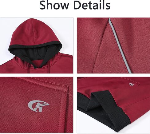 YuKaiChen الرجال البلوز هوديس كم طويل الرباط محب بلوزات مقنعين عادية مع جيوب الكنغر in Kuwait