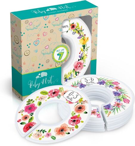 Baby Nest Designs Anti-Slip Plastic Closet Dividers, Chevron Teal, 24 Pieces, 1.25" Standard Rails in Saudi Arabia
