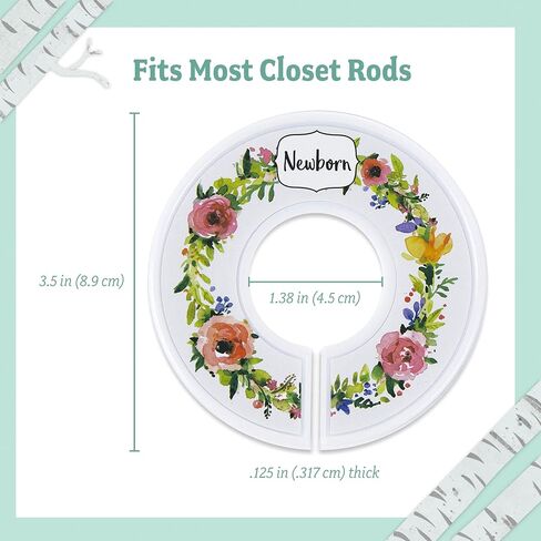 Baby Nest Designs Anti-Slip Plastic Closet Dividers, Chevron Teal, 24 Pieces, 1.25" Standard Rails in Saudi Arabia