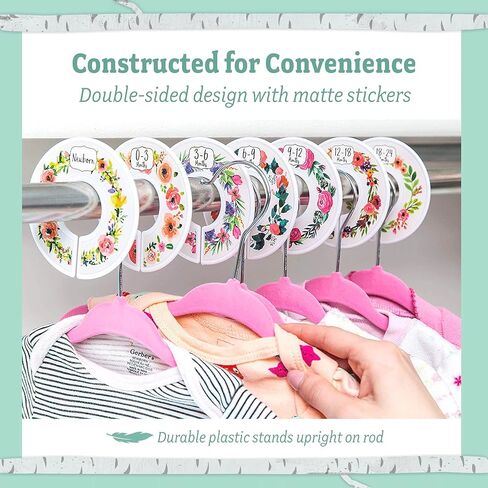 Baby Nest Designs Anti-Slip Plastic Closet Dividers, Chevron Teal, 24 Pieces, 1.25" Standard Rails in Saudi Arabia