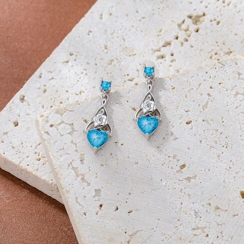 Gothic Heart Earrings Black Rose S925 Sterling Silver Sensitive Earrings for Women Hypoallergenic Valentine's Day Push Bck Earrings Jewelry Gift for Girlfriend, Wife, Mom in Kuwait