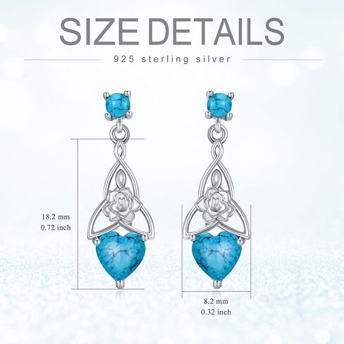 Gothic Heart Earrings Black Rose S925 Sterling Silver Sensitive Earrings for Women Hypoallergenic Valentine's Day Push Bck Earrings Jewelry Gift for Girlfriend, Wife, Mom in Kuwait