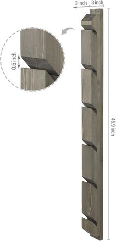 MyGift Modern Wall Mounted Rustic Burnt Solid Wood Skateboard Display Rack, Hanging Longboard Storage Organizer with Diagonal Cutout Slots, Holds 6 Boards in Saudi Arabia