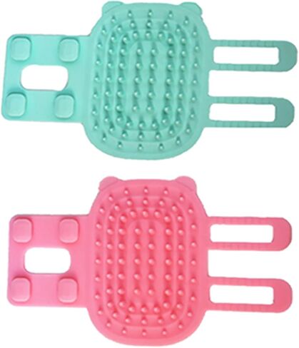 poutedy Pet Cat Dog Tickling Artifact，Hair Cleaning Scratching Brush Cats Dogs Self Massage Grooming Tickling Scratcher Comb 4 Pcs (2 Green+2 Pink) in Saudi Arabia