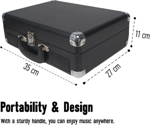 مشغل تسجيل بلوتوث، قرص دوار 3 سرعات مع مكبرات صوت مدمجة، يدعم إدخال وإخراج البلوتوث، تشغيل وتسجيل USB/SD، راديو FM، مخرج خط، مدخل AUX، مقبس سماعة الأذن in Kuwait