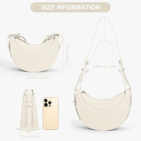 حقيبة سرج للنساء حقيبة كتف هلال محفظة عصرية حقيبة كروسبودي حقيبة يد هوبو in Kuwait