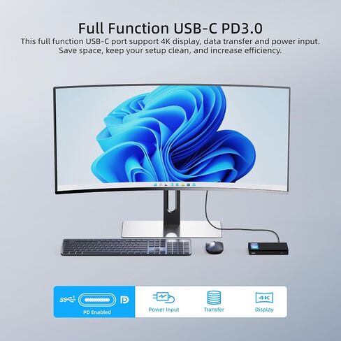 MeLE Mini PC Quieter 4C - الجيل الثاني عشر N100، تصميم بدون مروحة، ذاكرة وصول عشوائي 16 جيجابايت، ذاكرة وصول عشوائي 512 جيجابايت، Windows 11 Pro، شبكة LAN مزدوجة، 2.4/5G Wi-Fi، USB-C كامل الوظائف، سطح مكتب ثلاثي العرض 4K في المنزل والمكتب والتعليم إنترنت  in Kuwait