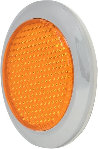 GG Grand General 80834 عاكس أحمر مستدير 2-1/8 بوصة مع إطار من الكروم للشاحنات والسحب والمقطورات والمركبات الترفيهية والحافلات، عبوة واحدة in Kuwait