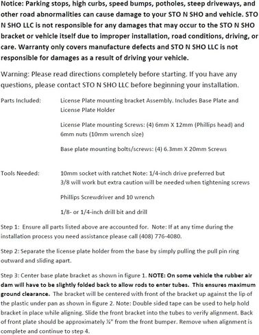 STO N SHO Front License Plate Bracket Compatible with 2014-2016 Porsche 911 Carrera/911 Carrera S/911 Cabriolet (SNS16a) in Saudi Arabia
