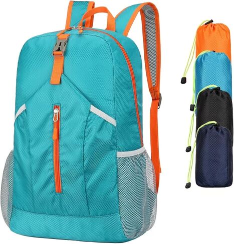 levayhill 25L Hiking Backpack,Foldable Sports Daypack Camping Backpack Hiking Accessories,Carry-on Bag-Water Resistant Lightweight Backpack for Travel,Black in Saudi Arabia