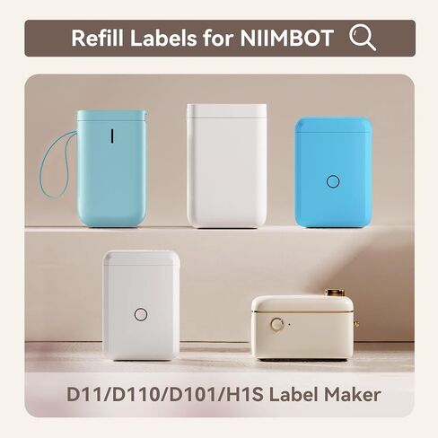 ملصقات إعادة تعبئة NIIMBOT متوافقة مع صانع الملصقات D11/D110/D101/H1S، ملصقات زجاجات السفر المقاومة للماء والزيوت لصناديق التخزين، الجرة، حاوية مستحضرات التجميل، JADENS D110&D11 in Kuwait