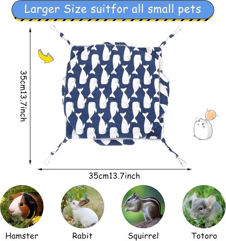 XINRUI 3 Layer Guinea Pig Cage Hammock, Cute Rat Hamster Hanging Hammock Bed Soft Warm Small Animals House Cage Accessories Toy for Ferret Squirrel Chinchilla Parrot Sugar Glider in Kuwait