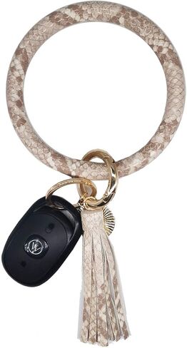 سلسلة المفاتيح سوار السوار الإسورة مفتاح حامل حلقة مفاتيح جلدية شرابة مفتاح سلسلة حلقة رئيسية للنساء الفتيات in Kuwait